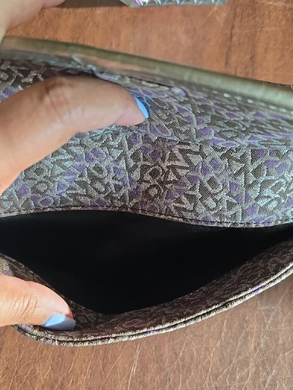 vintage DKNY monogram jacquard shoulder bag
